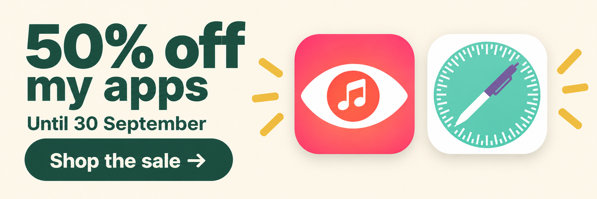 50% off my apps until 30th September