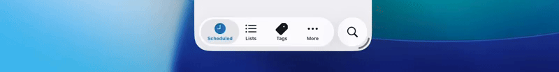 Animation between compact and regular size classes with iPadOS 26 search tab