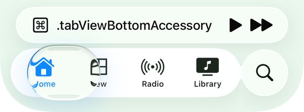 A tab bar with Liquid Glass