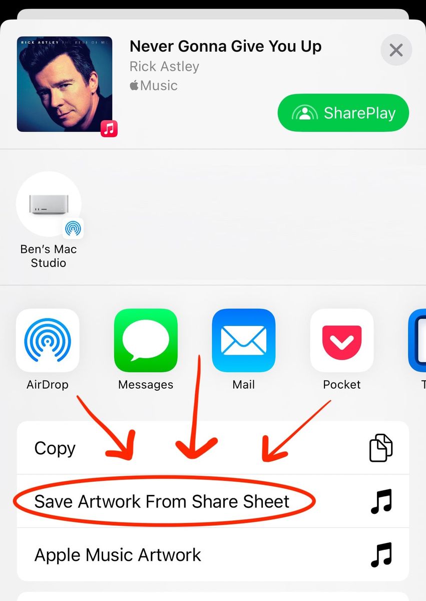 Get the best quality album artwork with the Hi-Res Apple Music Artwork shortcut