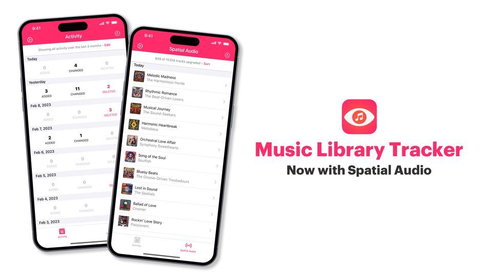Music Library Tracker showing Spatial Audio tracking