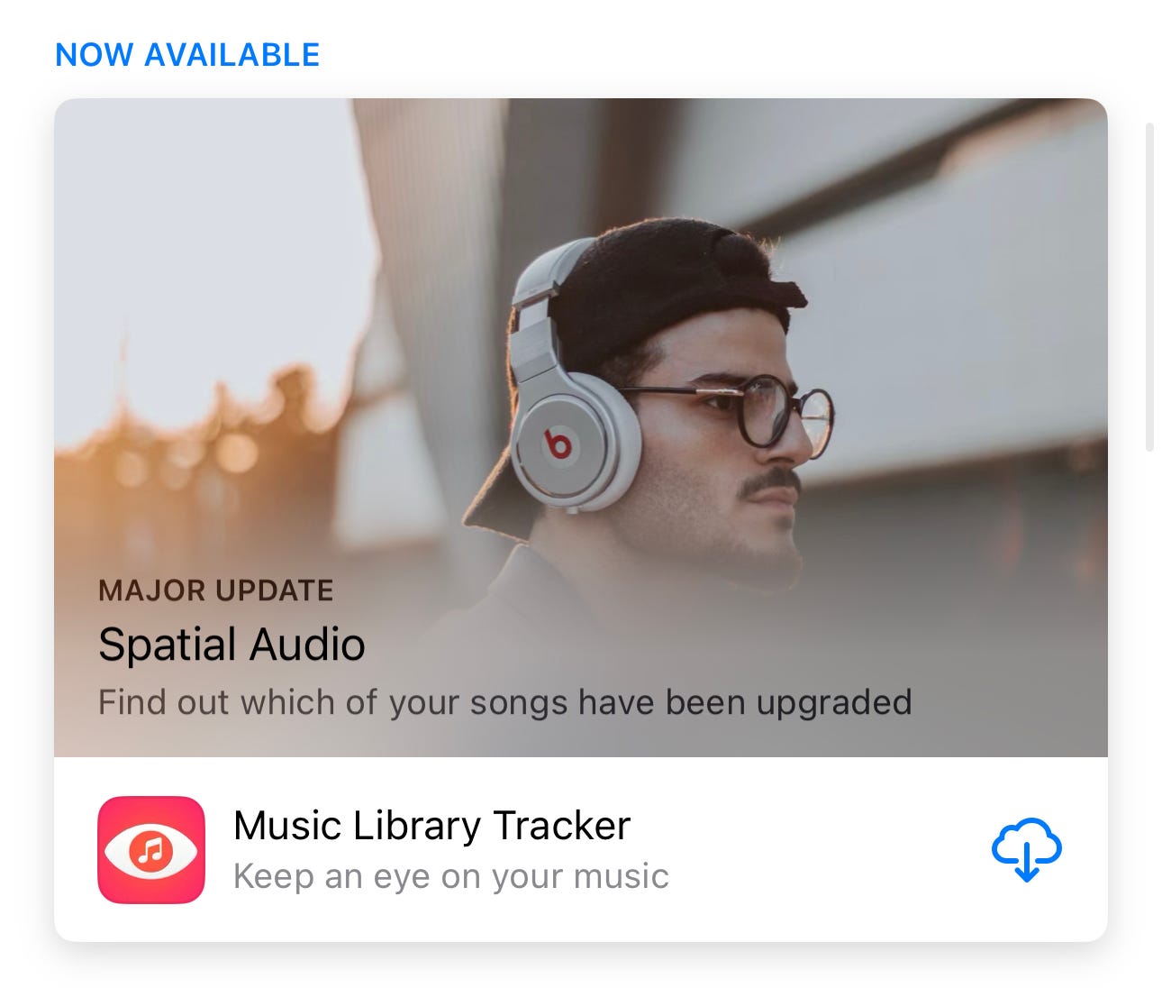 The irony is that you can't listen to Spatial Audio on those headphones but it was the only decent royalty-free image I could find...