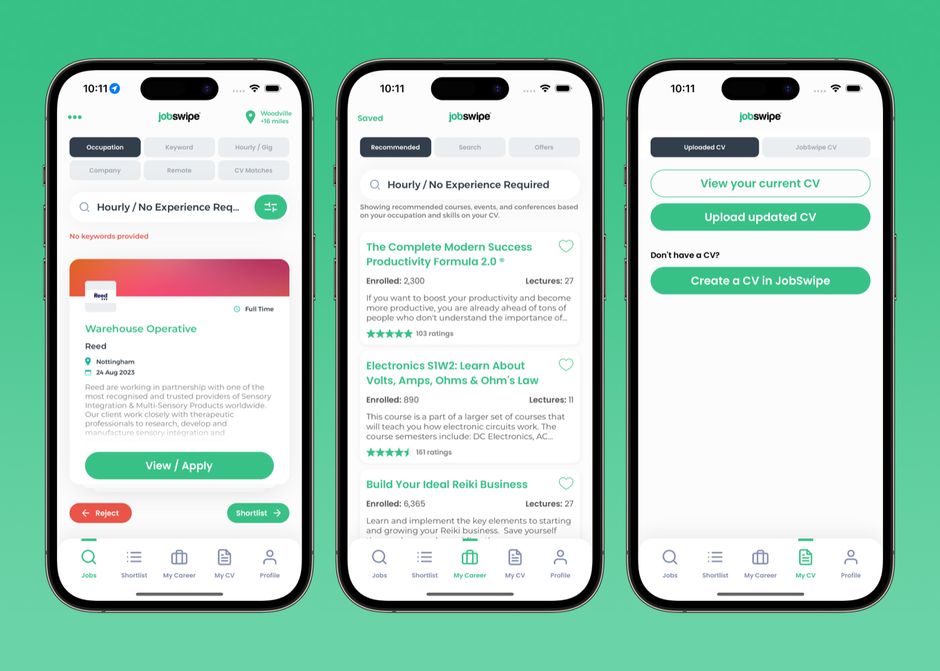 JobSwipe for iPhone