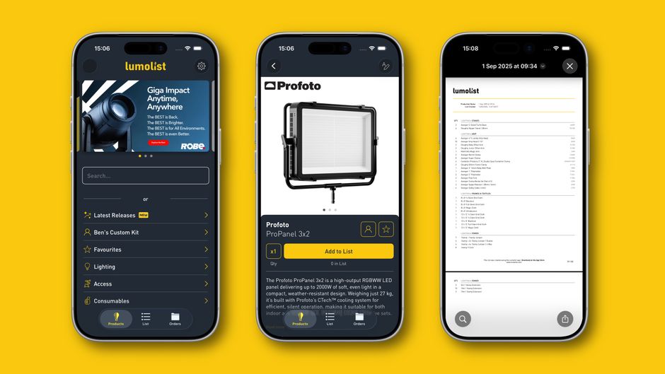 The Lumolist app on iPhone