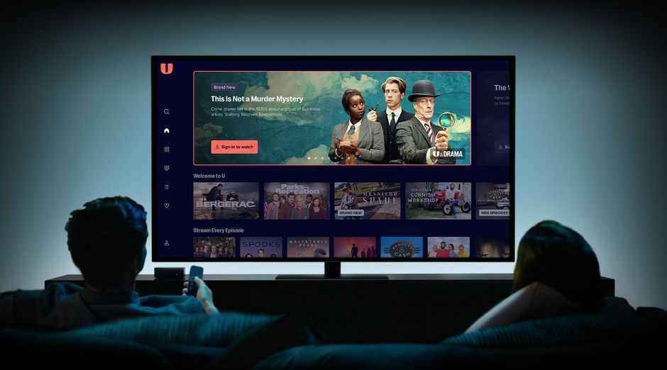 The U app running on Apple TV